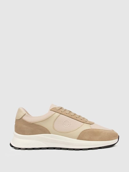 Unseen Plemont Trainers in Taupe/White (926691) | $295