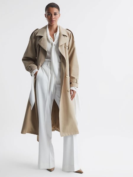Meotine Mid Length Trench Coat in Beige (928147) | CHF 560