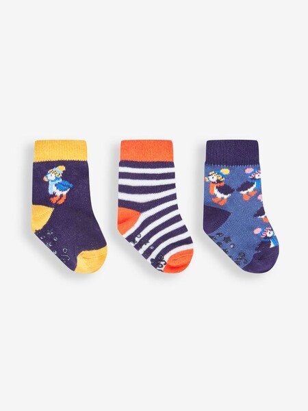 3-Pack Puffins Socks in Navy (932988) | $15