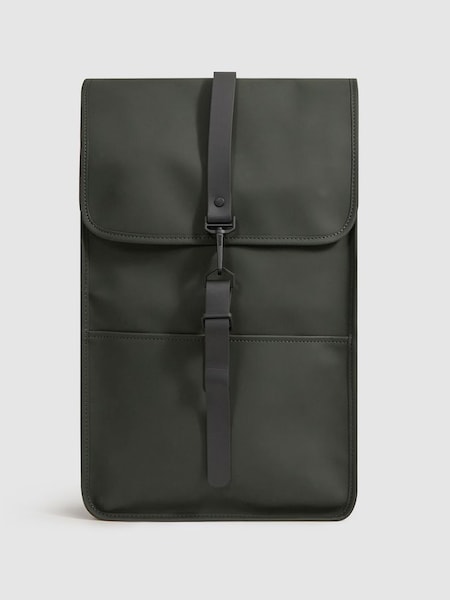 Rains Flap Backpack in Green (939077) | $180
