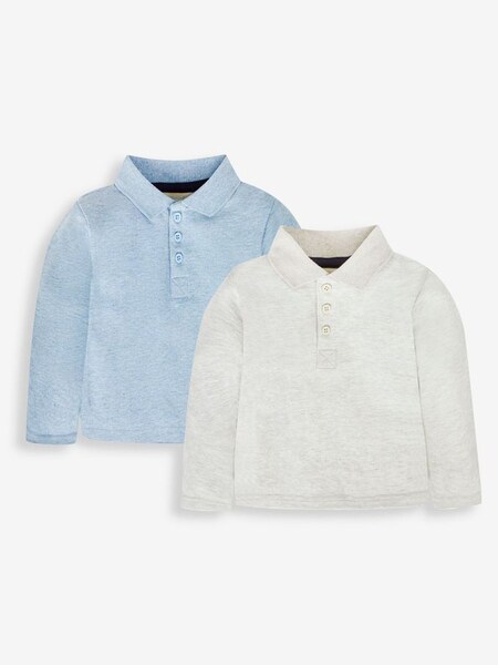 Blue & Natural 2-Pack Polo Shirts (942083) | €13