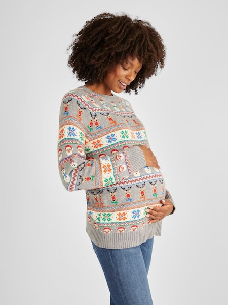 Grey Women's Christmas Fair Isle Jumper (958534) | €13.50