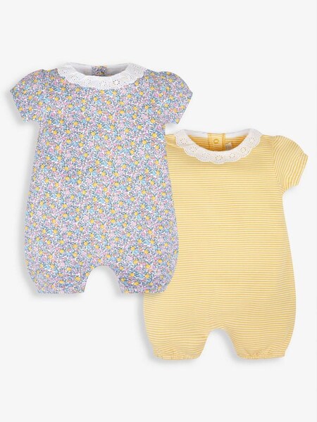 Lemon Yellow Ditsy 2-Pack Pretty Baby Rompers (959680) | €39