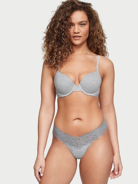 Heather Grey Posey Lace Thong Knickers (972066) | €10.50