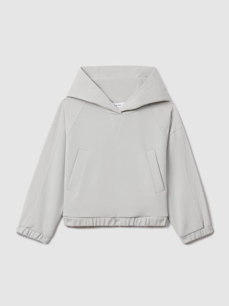 Teenager Hybrid Jersey-Kapuzensweatshirt mit Stretch, Grau (991349) | 70 €