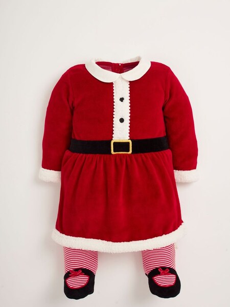 2-Piece Mrs Christmas Outfit Set in Red (9BZ869) | $42