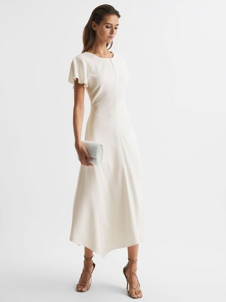 Cap Sleeve Maxi Dress in White (A34747) | €128