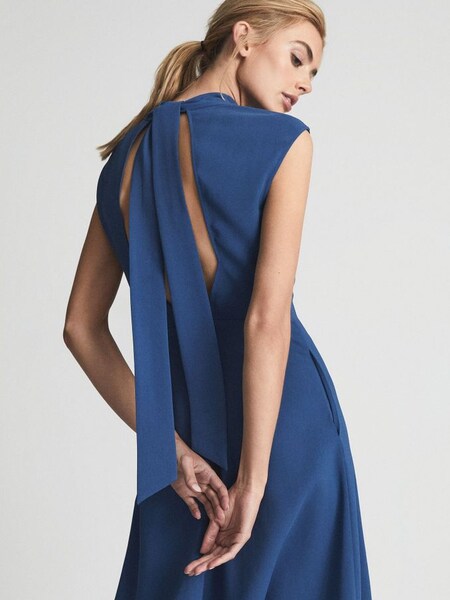 Open Back Midi Dress in Blue (A76344) | HK$1,429