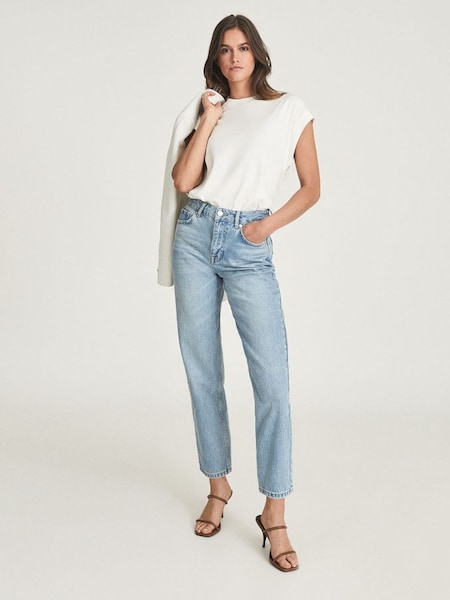High Rise Straight Leg Jeans in Pale Blue (A91605) | €39