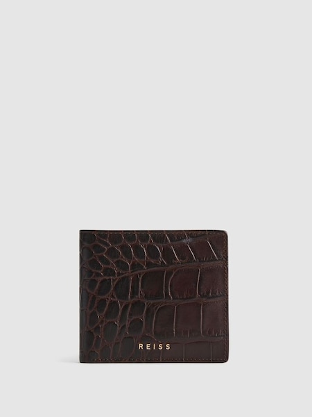 Leren portemonnee in chocoladebruin (A98580) | € 70