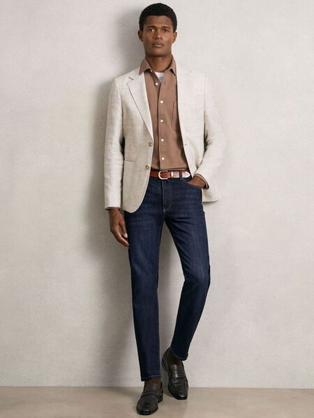 Cotton-Stretch Slim-Fit Jeans in Indigo Blue Wash (AA6714) | US$160