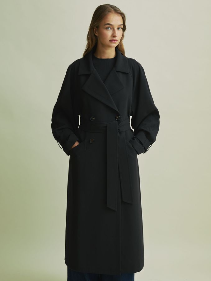 Black smart womens coat on sale