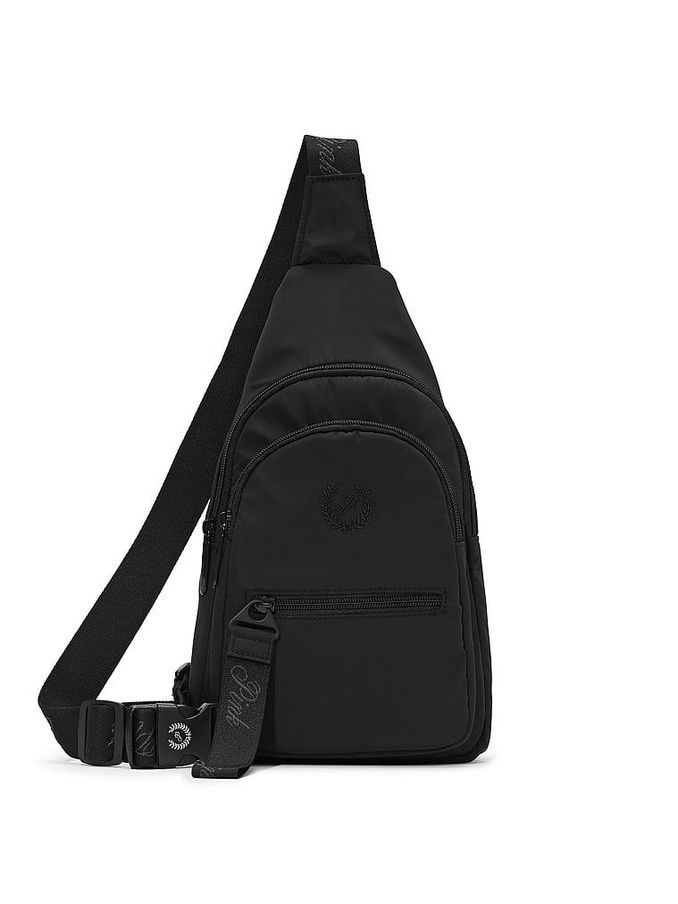 Plain black sling bag hotsell