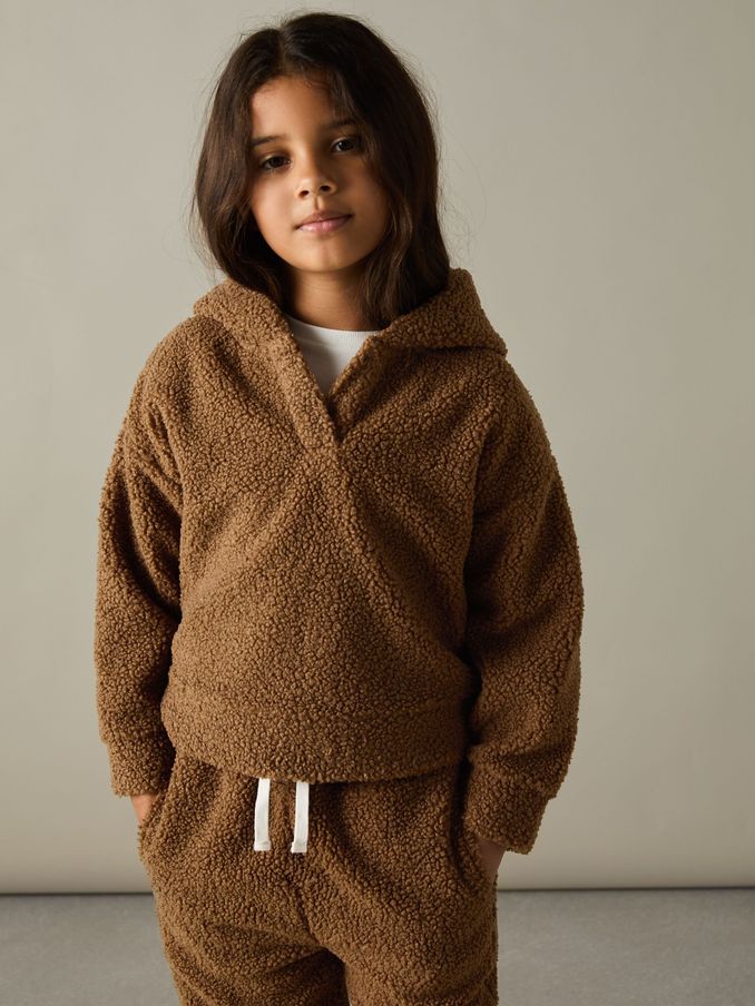 Girls borg hoodie outlet