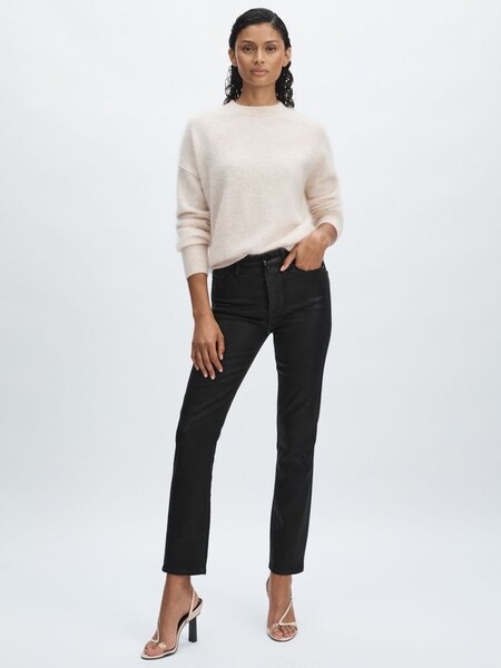 Paige Coated Straight-Leg Jeans in Black (AH4441) | US$510