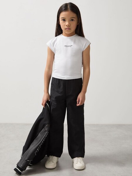 9-13 yrs McLaren F1 Team Cropped Logo T-Shirt in White (AN3999) | US$30