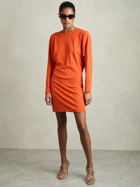 Cowl Back Mini Dress in Orange (AR3975) | $395
