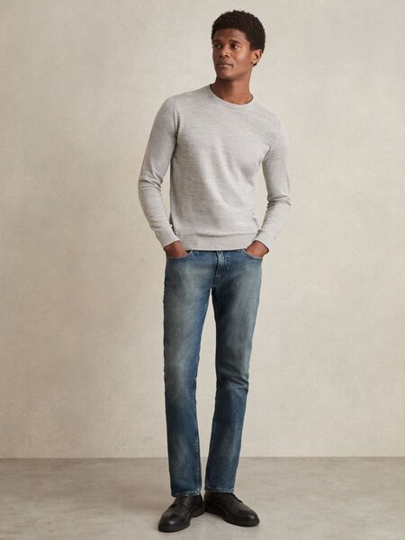 Paige Slim-Leg Jeans in Mid Blue Wash (AV6522) | US$465