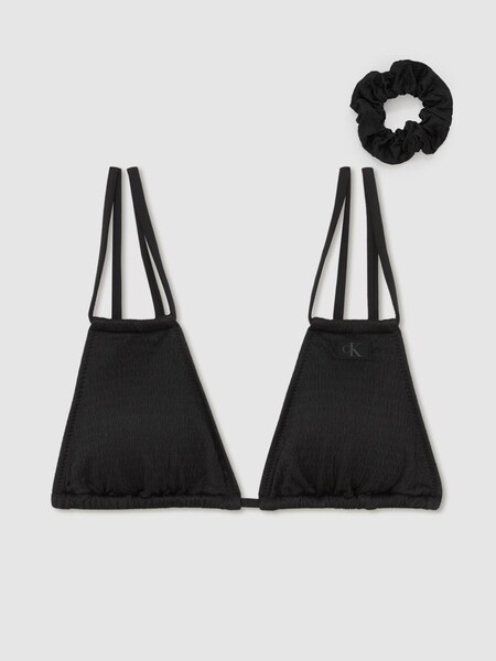 Crinkle Triangle Bikini Top in Black (AV6530) | €70