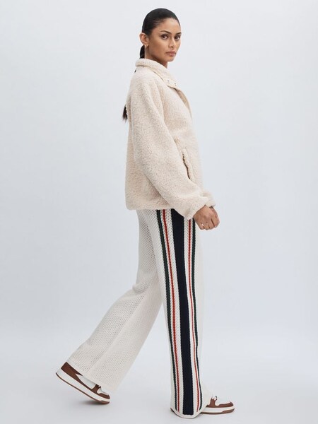 Organic-Cotton Open-Knit Track Joggers in White (AW1359) | €245