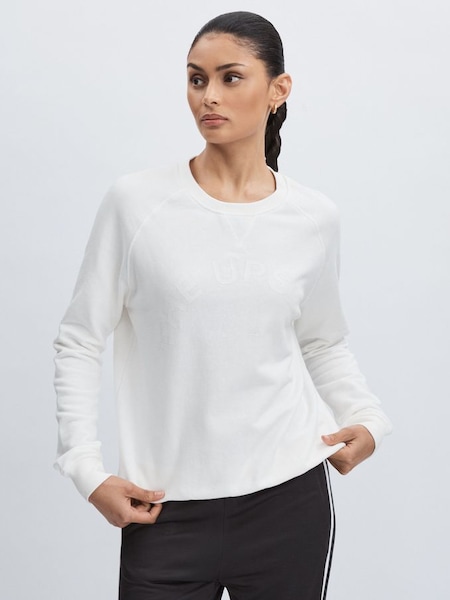 The Upside Organic-Cotton Logo Sweatshirt in White (AW1369) | €145