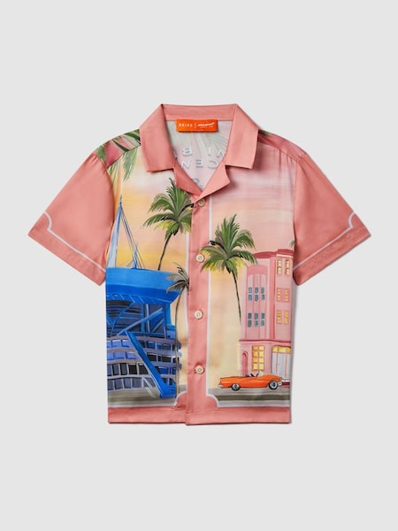 Teen McLaren F1 Miami Cuban Collar Shirt in Pink Multi (B02134) | €70