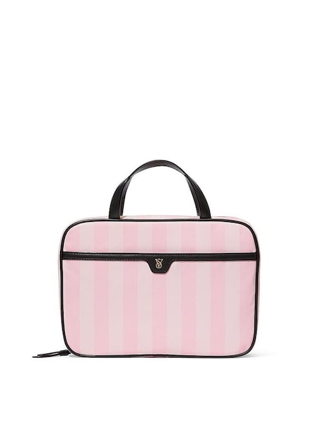 Iconic Stripe Pink Jetsetter Hanging Cosmetic Case (B25896) | €40