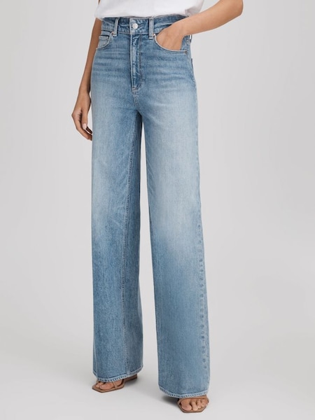 Jeans Paige à jambes larges d'aspect vieilli, bleu Magnifique (B54417) | 420 €