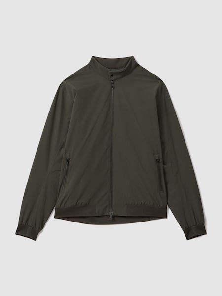 Scandinavian Edition Waterproof Harrington-Style Jacket in Dark Olive (B70380) | € 545