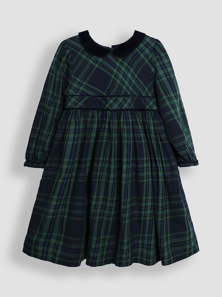 Green Check Collar Party Dress (B86708) | $72 - $82