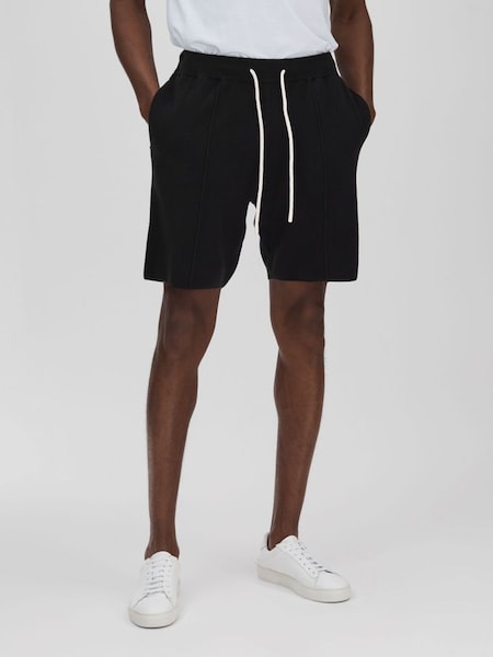 Paige Drawstring Sweat Shorts in Black (B91969) | HK$3,080