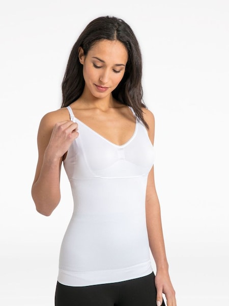 Seamless Postnatal Support Nursing Vest in White (C00003) | $37