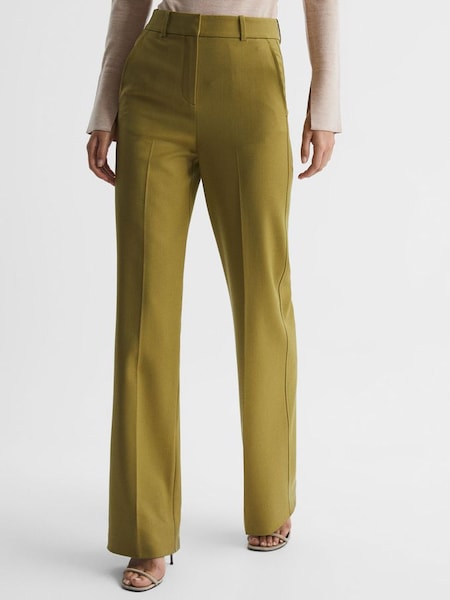 羊毛混纺绿色宽裤 (C02301) | HK$1,054