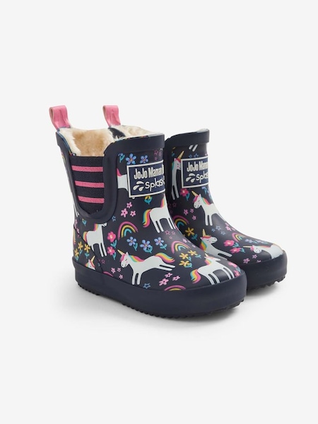 Cosy Lined Ankle Wellies in Unicorn (C03517) | $36
