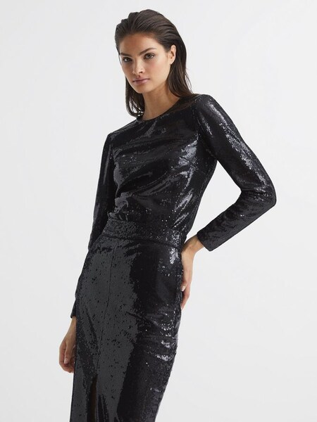 Sequin Top in Black (C14095) | HK$527