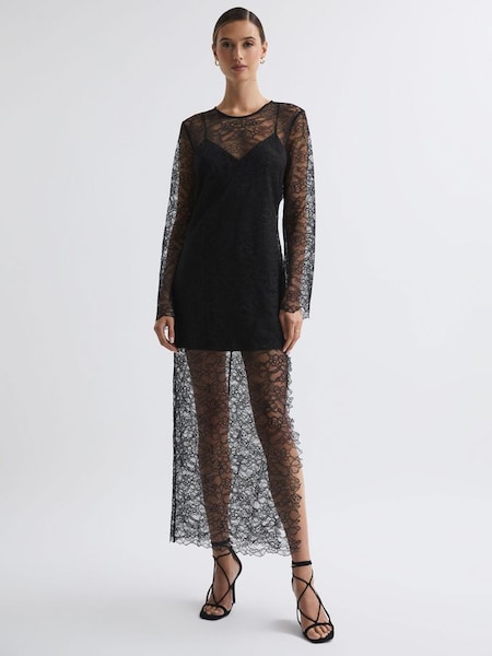 Anna Quan Lace Maxi Dress in Black (C14987) | $1,380