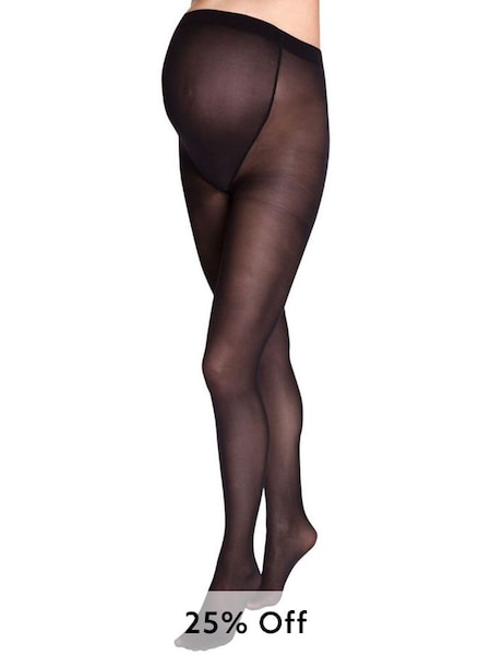 50 Denier Supersoft Maternity Tights in Black (C15761) | $15