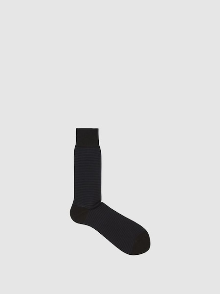 Striped Socks in Black (C19721) | $20