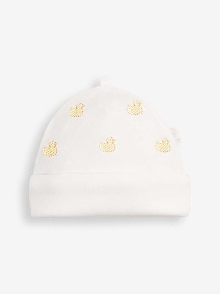 Yellow Embroidered Cotton Baby Hat (C19978) | €6.50