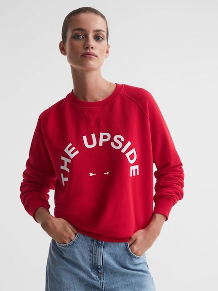 The Upside Crew Neck Jumper in Red (C27148) | $260