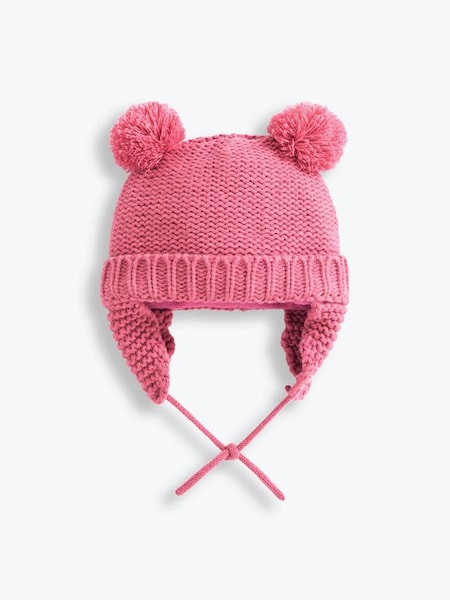 Girls' Cosy Pom Pom Hat in Pink (C31202) | $23