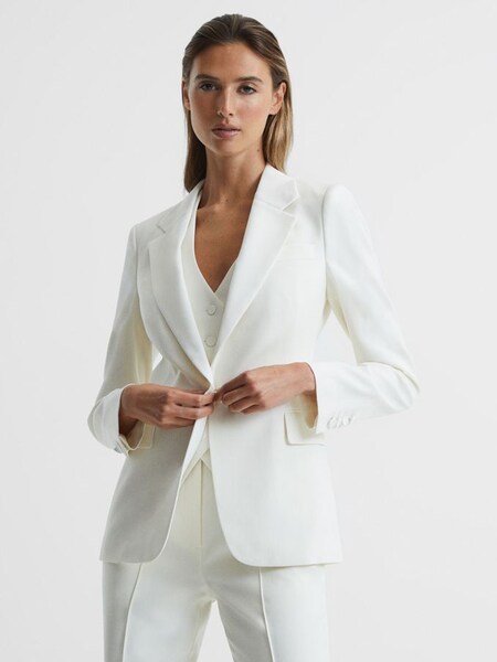 Tuxedo Blazer in White (C35695) | €180