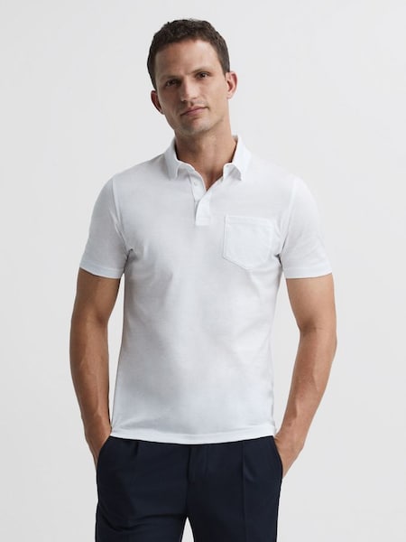 Mercerised Polo T-Shirt in White (C39398) | $135