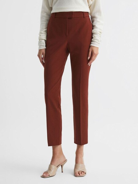 Slim Fit Tailored Trousers in Red (C44208) | $80