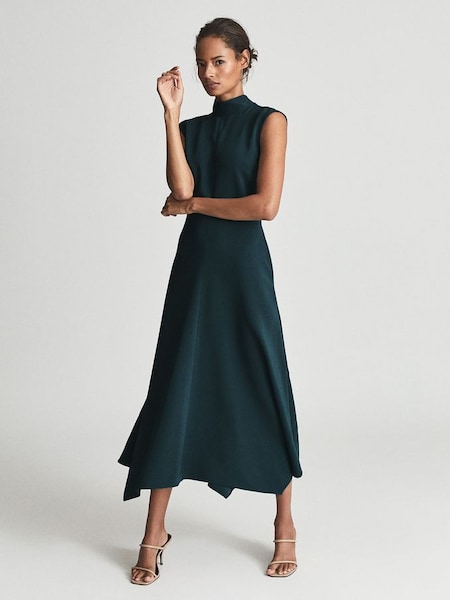 藍綠色露背中長連衣裙 (C53339) | HK$2,030
