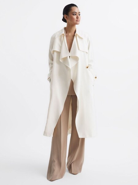 Belted Trench Coat in White (C66653) | 241 €