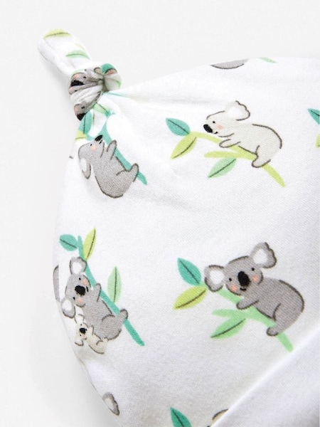 White Koala Print Cotton Baby Hat (C68173) | €6.50