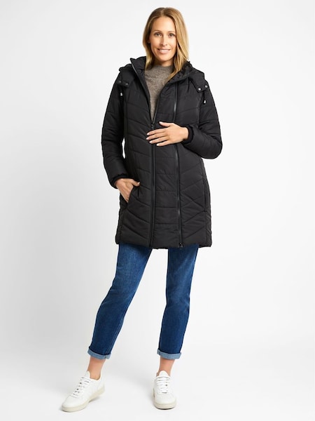 2-in-1 Maternity Puffer Coat in Black (C71088) | $140