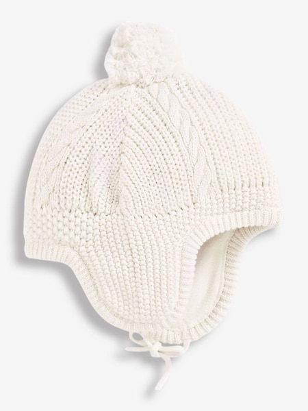 Cosy Cable Knitted Hat in Cream (C71877) | $23