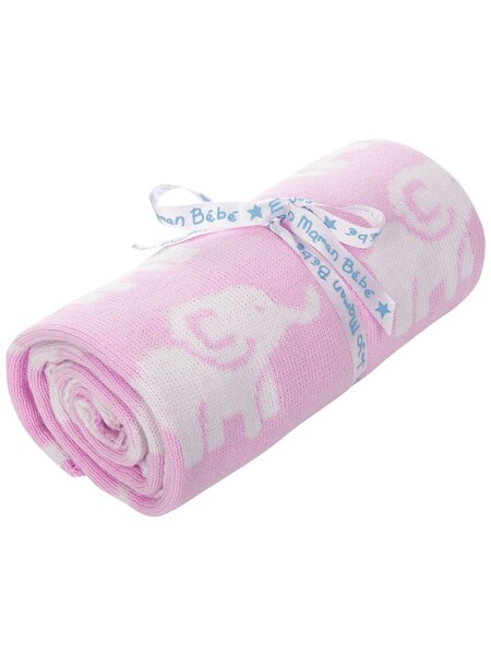 Elephant Knitted Shawl in Pink (C78961) | €34